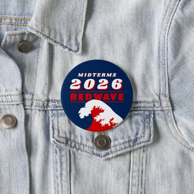 2026 Midterms RED WAVE Button (Beispiel)