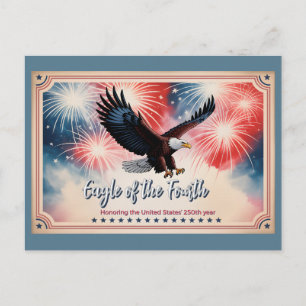 2026 Mini Kalender Feuerwerk, "Adler des Vierten" Postkarte