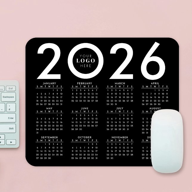 2026 Minimalistisches Geschäftslogo für Kalender S Mousepad (Von Creator hochgeladen)