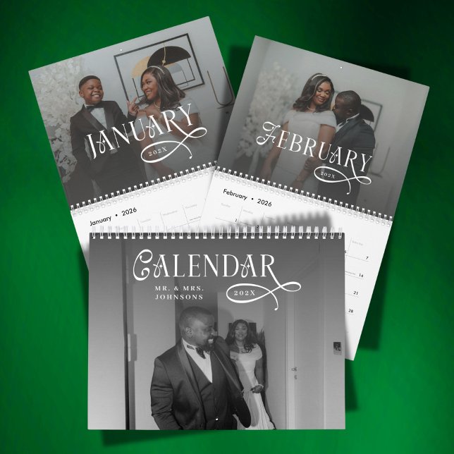 2026 Modern Elegant Wedding 14 Photos Newlyweds Kalender (Von Creator hochgeladen)