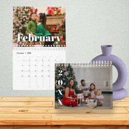 2026 Modern Family Photos Simple Overlay Text Kalender