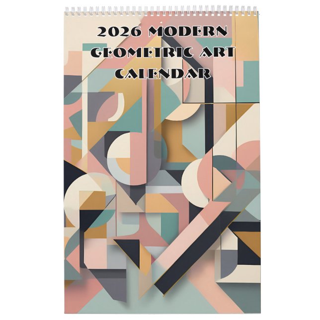 2026 Modern Geometric Art Calendar Poster Kalender (Titelbild)