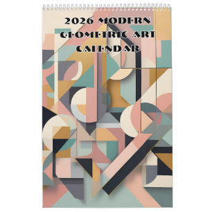 2026 Modern Geometric Art Calendar Poster Kalender