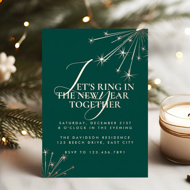 2026 Modern Minimal Classic Typography New Years Folieneinladung (Von Creator hochgeladen)