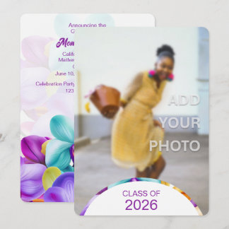 2026 Modern Stylish Graduation Photo Invitation Einladung