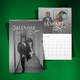 2026 Moderne Elegante Hochzeitsfotos Frischvermähl Kalender