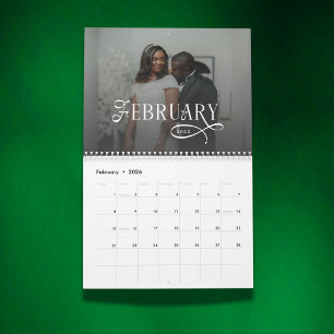 2026 Moderne Elegante Hochzeitsfotos Neuvermählte Kalender