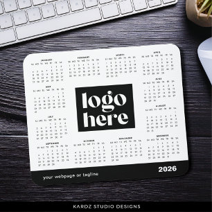 2026-Mouse-Volljahrs-Kalender für Geschäftslogos Mousepad