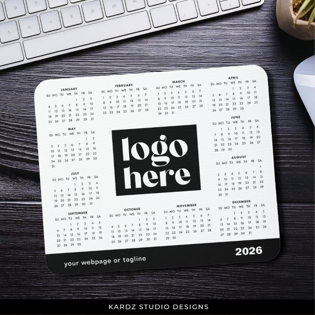 2026-Mouse-Volljahrs-Kalender für Geschäftslogos Mousepad (Von Creator hochgeladen)