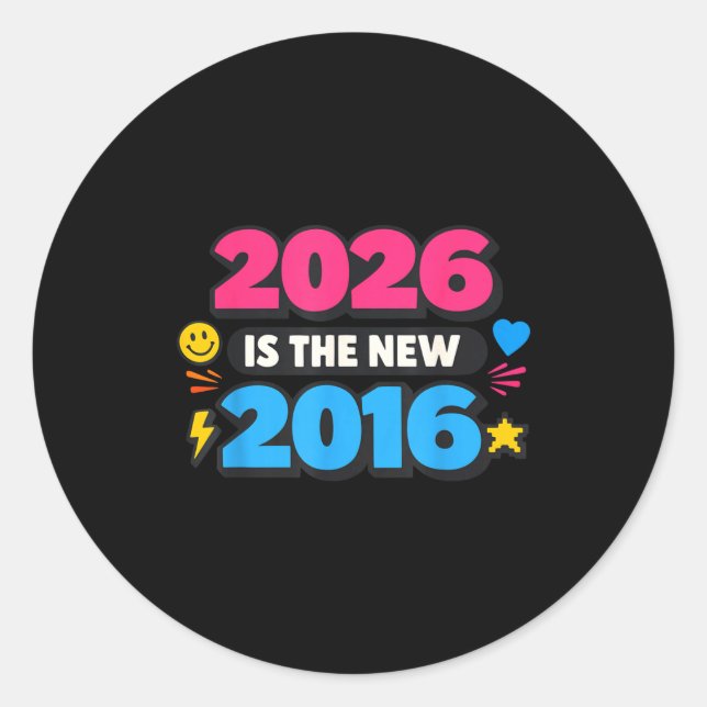 2026 Neu 2016 Internet Nostalgie Runder Aufkleber (Vorderseite)