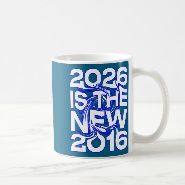 2026 Neu 2016 Retro Zukunft Grafik Kunst Kaffeetasse (Rechts)