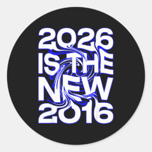 2026 Neu 2016 Retro-Zukunft Runder Aufkleber