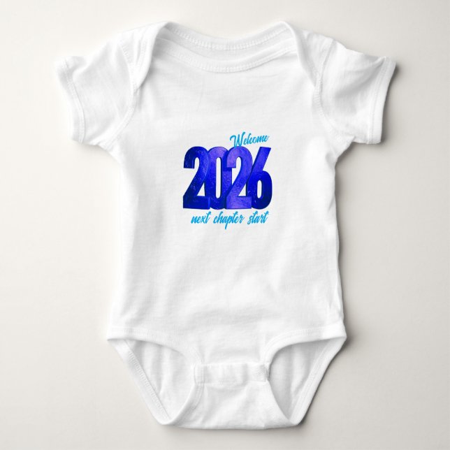 2026 NEUJAHR BABY JERSEY BODYSUIT STRAMPLER (Vorderseite)