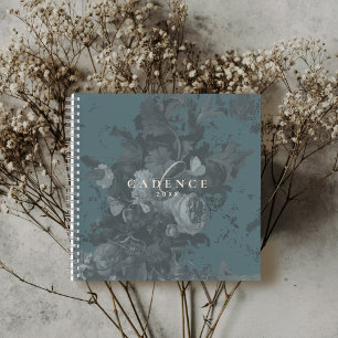 2026 Neujahr Grüne Vintage Rustikale Florale Chic Notizbuch