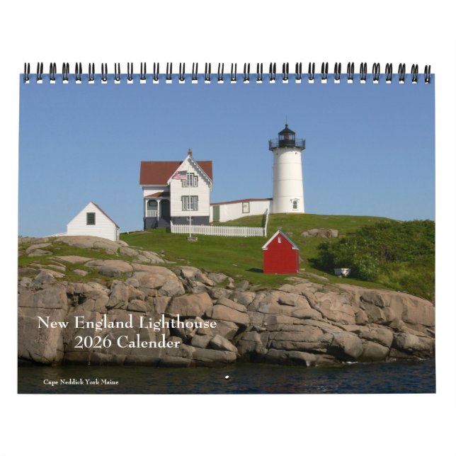 2026 New England Leuchtturm-Kalender Kalender (Titelbild)