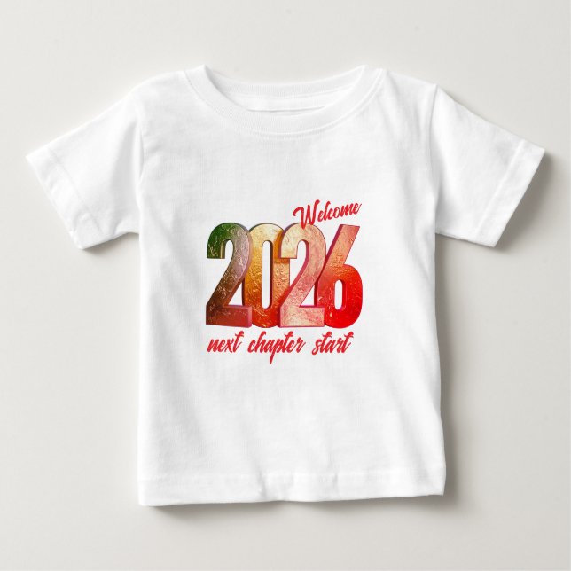 2026 NEW YEAR BABY FINE JERSEY T-SHIRT (Vorderseite)