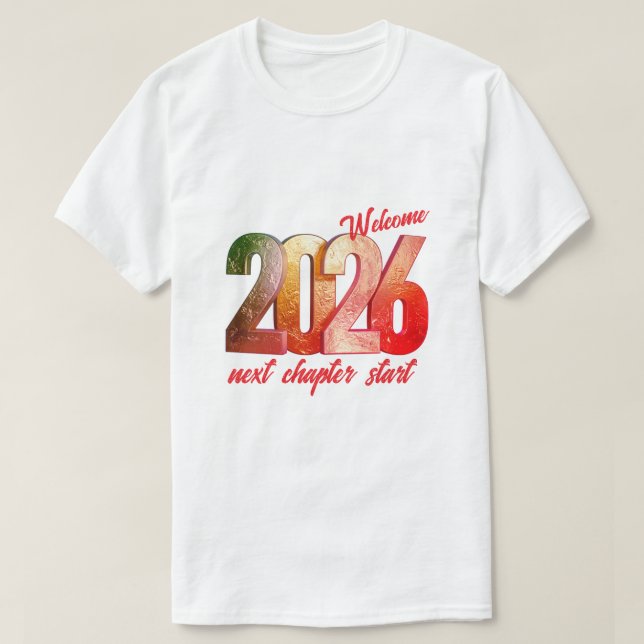 2026 NEW YEAR MENS BASIC T SHIRT (Design vorne)