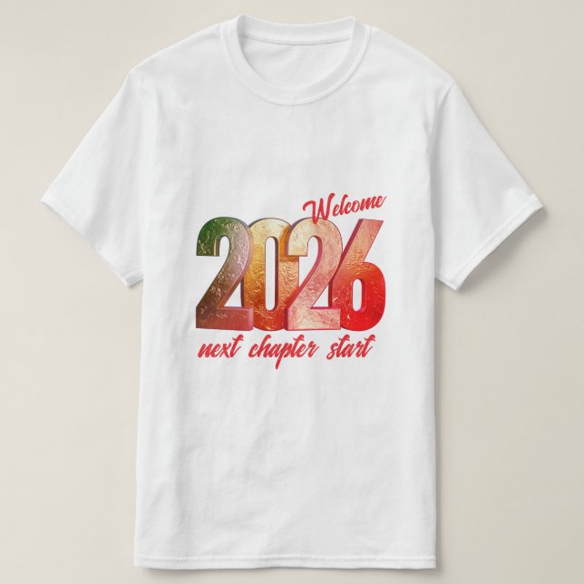 2026 NEW YEAR MENS VALUE T SHIRT (Design vorne)