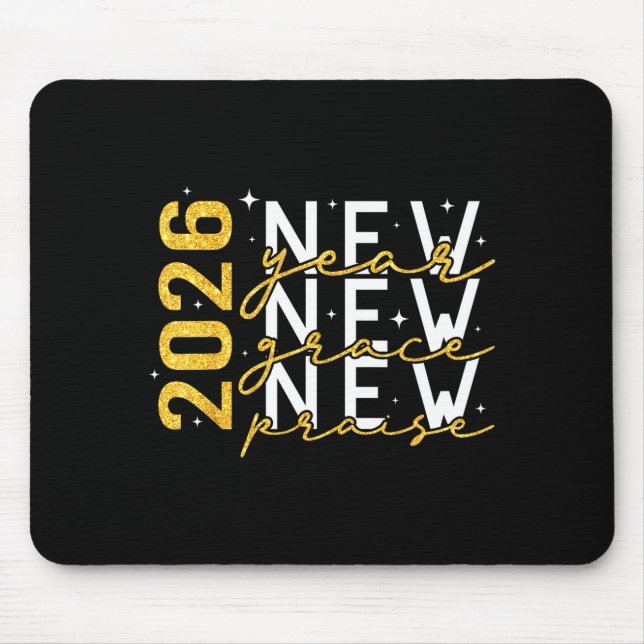 2026 New Year New Grace New Praise New Year's Eve  Mousepad (Vorne)