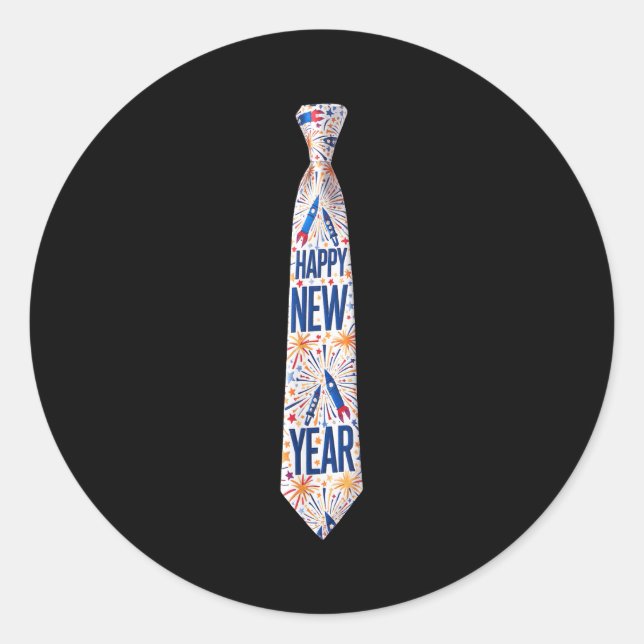 2026 New Year’s Party Fireworks Funny Celebration  Runder Aufkleber (Vorderseite)