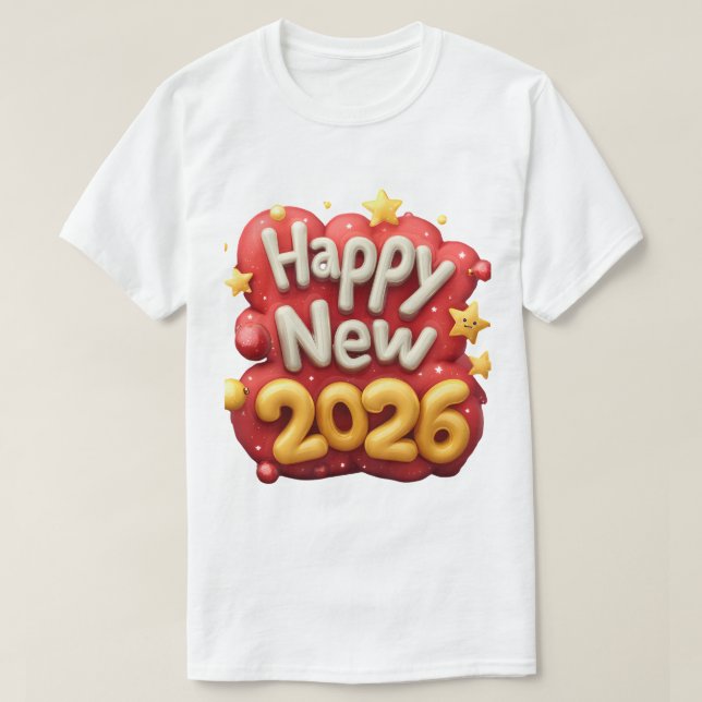 2026 new year  T-Shirt (Design vorne)