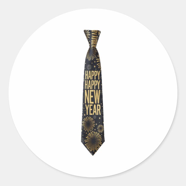 2026 New Year's Party Funny Fireworks Party New Ye Runder Aufkleber (Vorderseite)