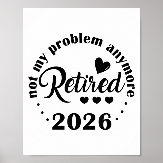2026 nicht mehr mein Problem Vintager Poster (Vorne)