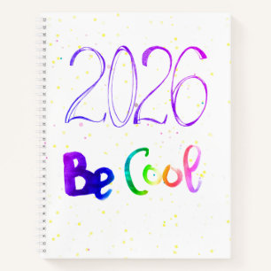 2026 Nummer Jahr Buchstabierung Be cool Spiralbloc Notizbuch