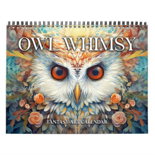 2026 Owls Whimsical Fantasy Art Calendar Kalender