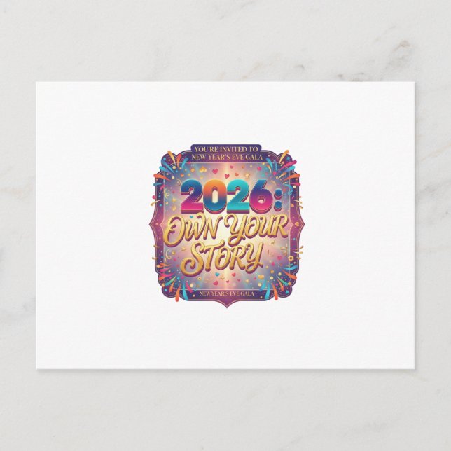 2026: Own Your Story Invitations Einladungspostkarte (Vorderseite)