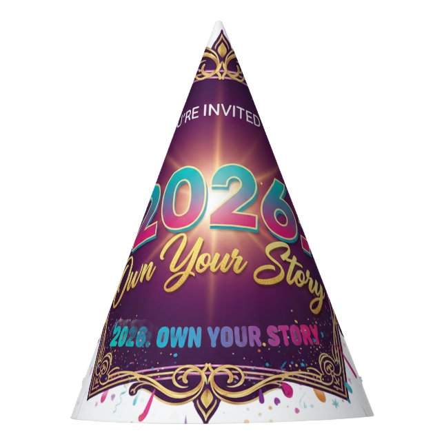 2026: Own Your Story Invitations Partyhütchen (Vorderseite)