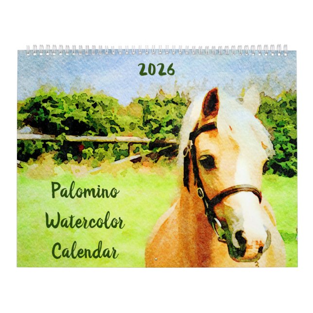 2026 Palomino Horses Ponies Owners Lovers Gift Kalender (Titelbild)