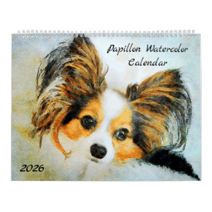 2026 Papillon-Hundemutter-Mama-Geschenk für Liebha Kalender