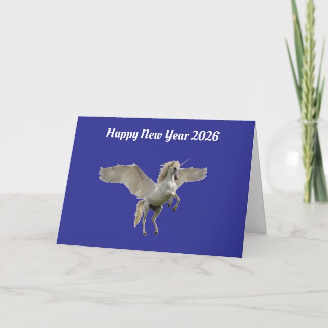 2026 Pegasus-Weihnachtskarte Feiertagskarte (Vorderseite)