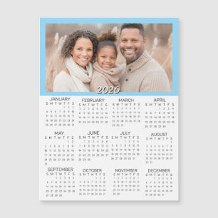 2026 Personalisierte Fotos Mini-Kalender Magnetkarte