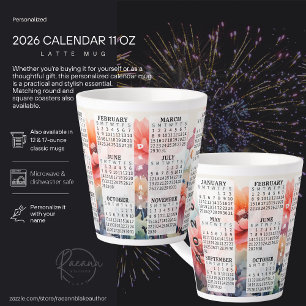 2026 Personalisierter 0,35 l Kalender Lattebecher Milchtasse