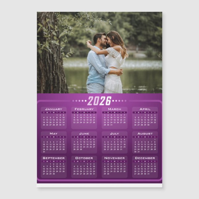2026 Personalized Calendar Magnetkarte (Vorderseite)