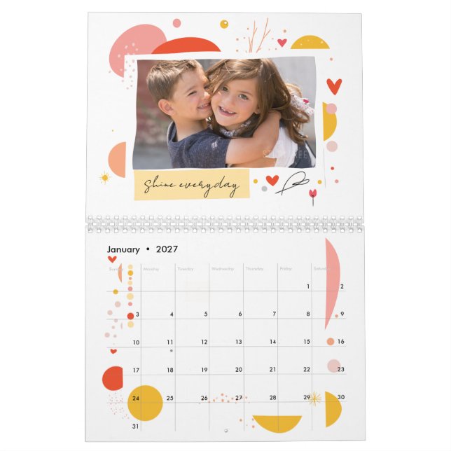 2026 Photo Calendar Motivational Shine Every Day Kalender (Jan 2027)
