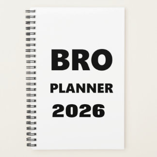 2026 Planer für Männer Bro Planer Schwarze Schrift