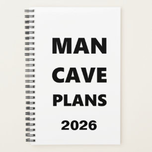 2026 Planer für Männer Man Cave Pläne Schwarze Sch