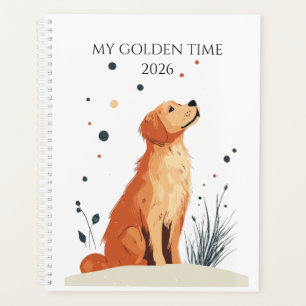 2026 Planer   Geschenk für Golden Retriever Liebha