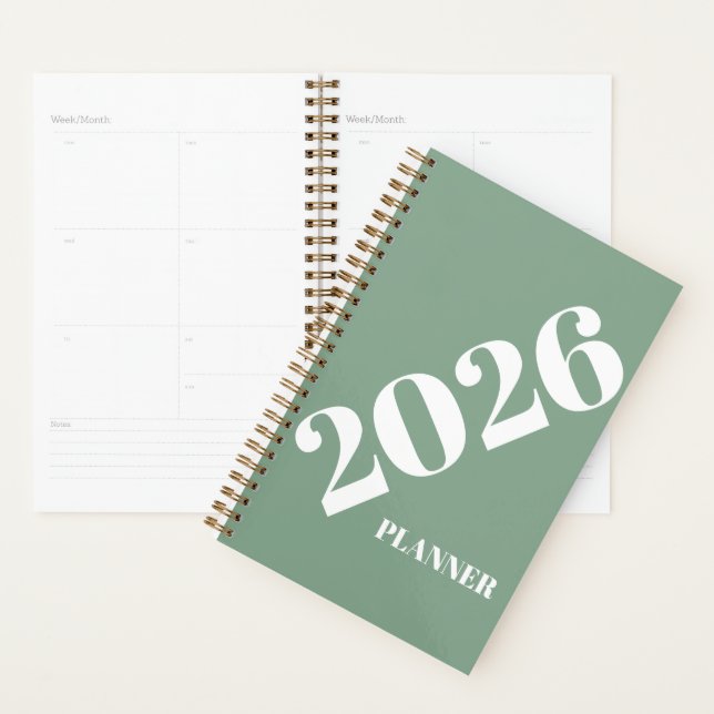 2026 Planer Spiralbindung Minimalistisch (Anzeige)