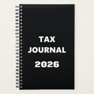 2026 Planer Steuerjournal Schwarz-Weiß-Design
