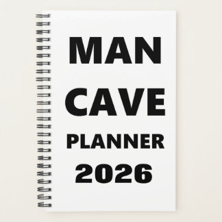 2026 Planner For Men Man Cave Planner Black Font Planer
