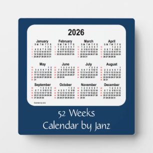 2026 Police Box Blue 52 Weeks Calendar by Janz Fotoplatte