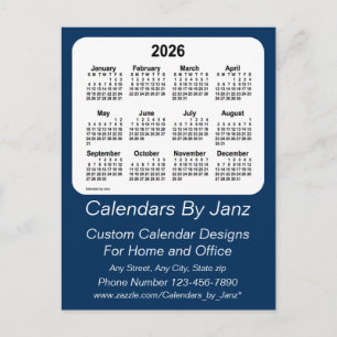 2026 Police Box Blue Geschäftskalender von Janz Postkarte