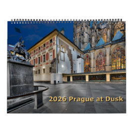 2026 Prag bei Dämmerung Kalender