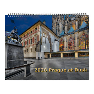 2026 Prag bei Dämmerung Kalender