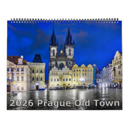 2026 Prague Old Town at Night Calendar Kalender
