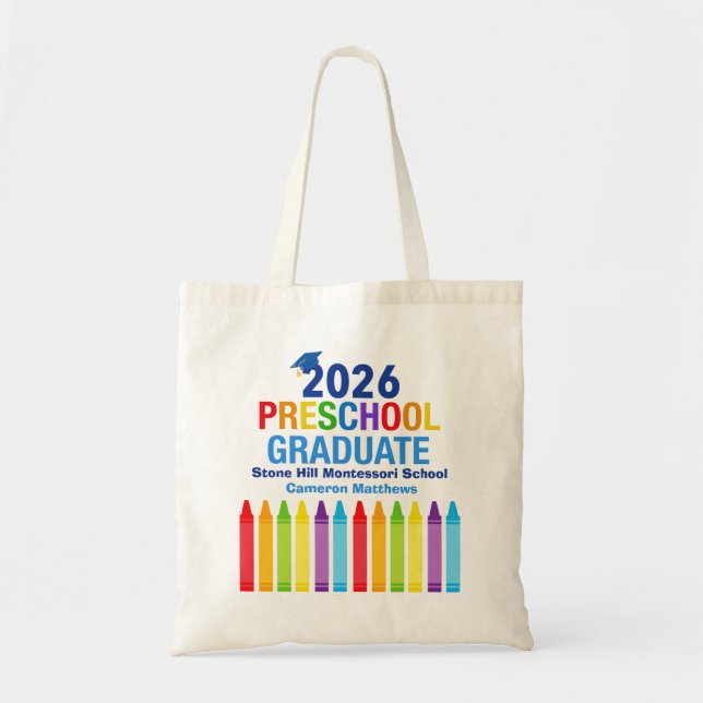 2026 Preschool Graduate Cute Custom Graduation Tragetasche (Vorne)